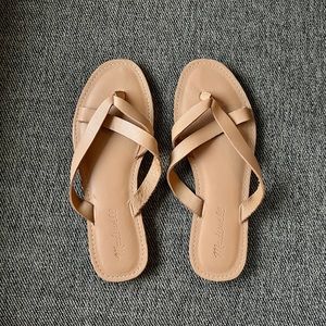 Madewell Women Leather Ankle Strap Slip-on Sandals US 6.5